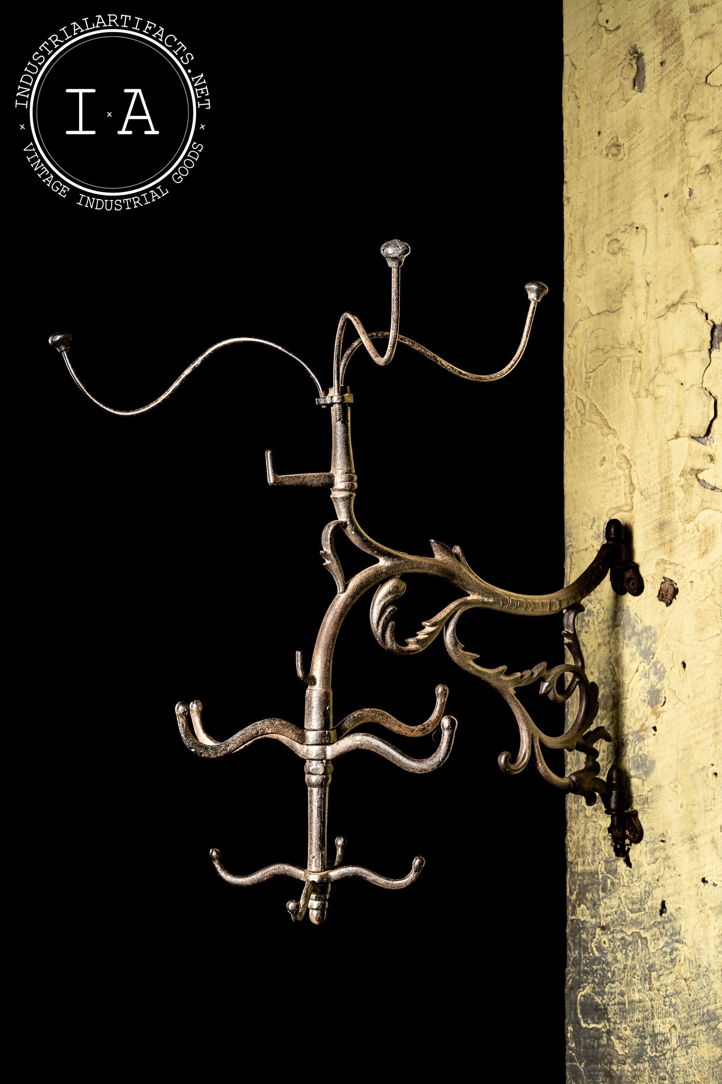 Victorian Wall Mounted Barber Shop Coat Rack Industrial Artifacts