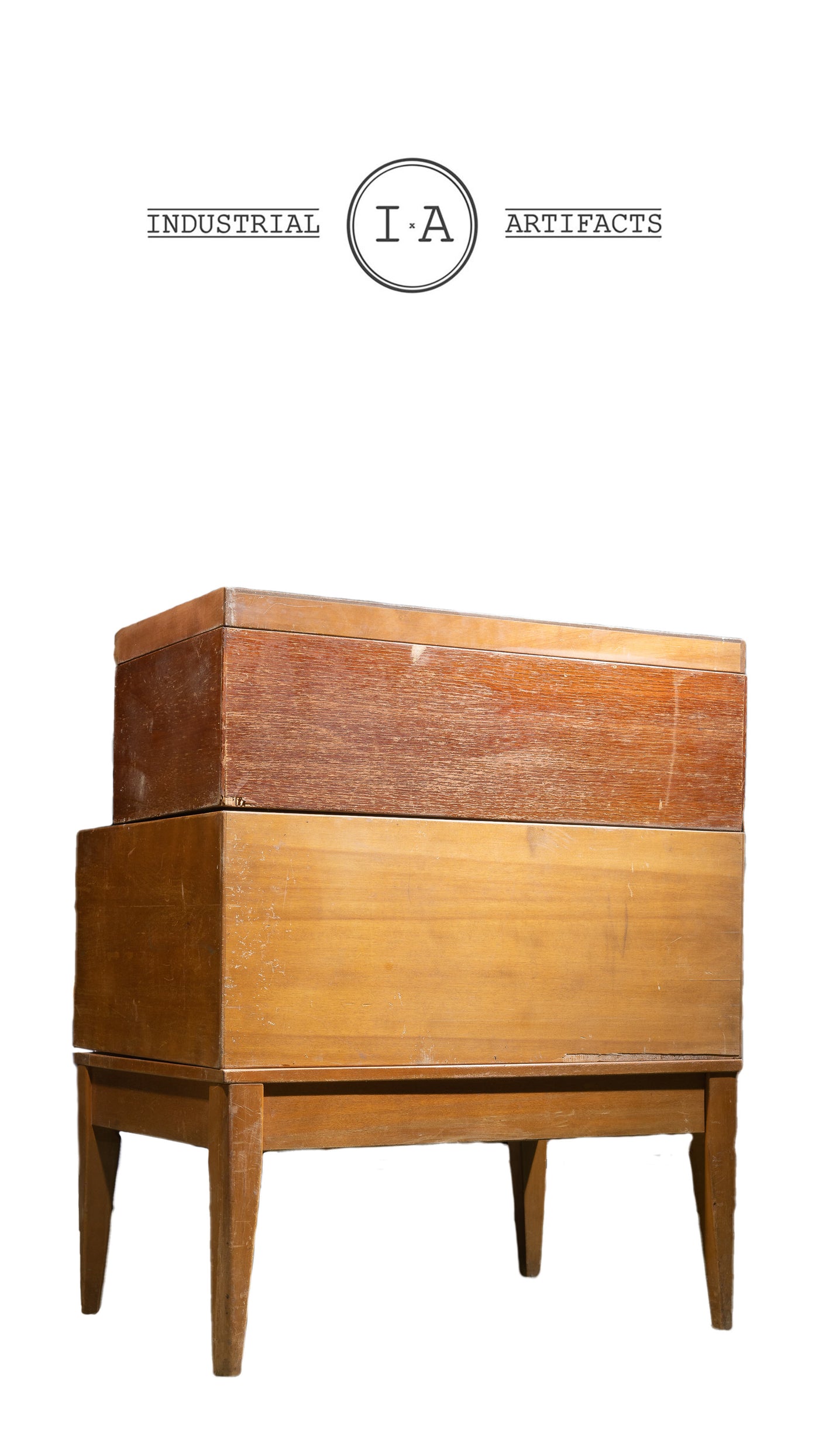 Mid Century Standing Card Catalogue And File Cabinet