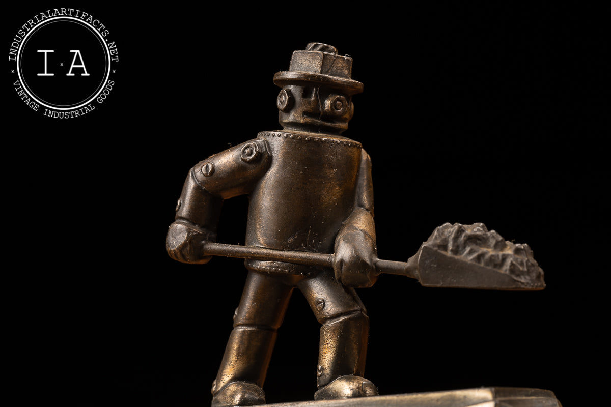 Antique Bronze "Iron Fireman" Ashtray