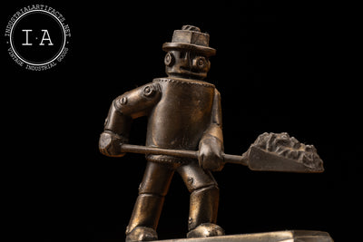 Antique Bronze "Iron Fireman" Ashtray