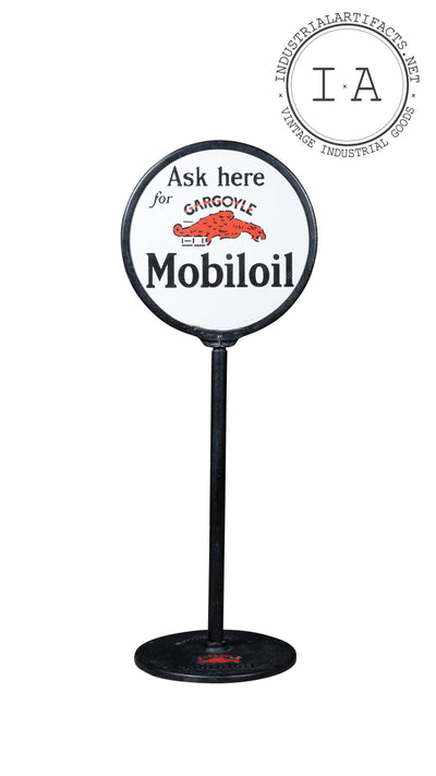 24" MobilOil Gargoyle Lollipop Sign