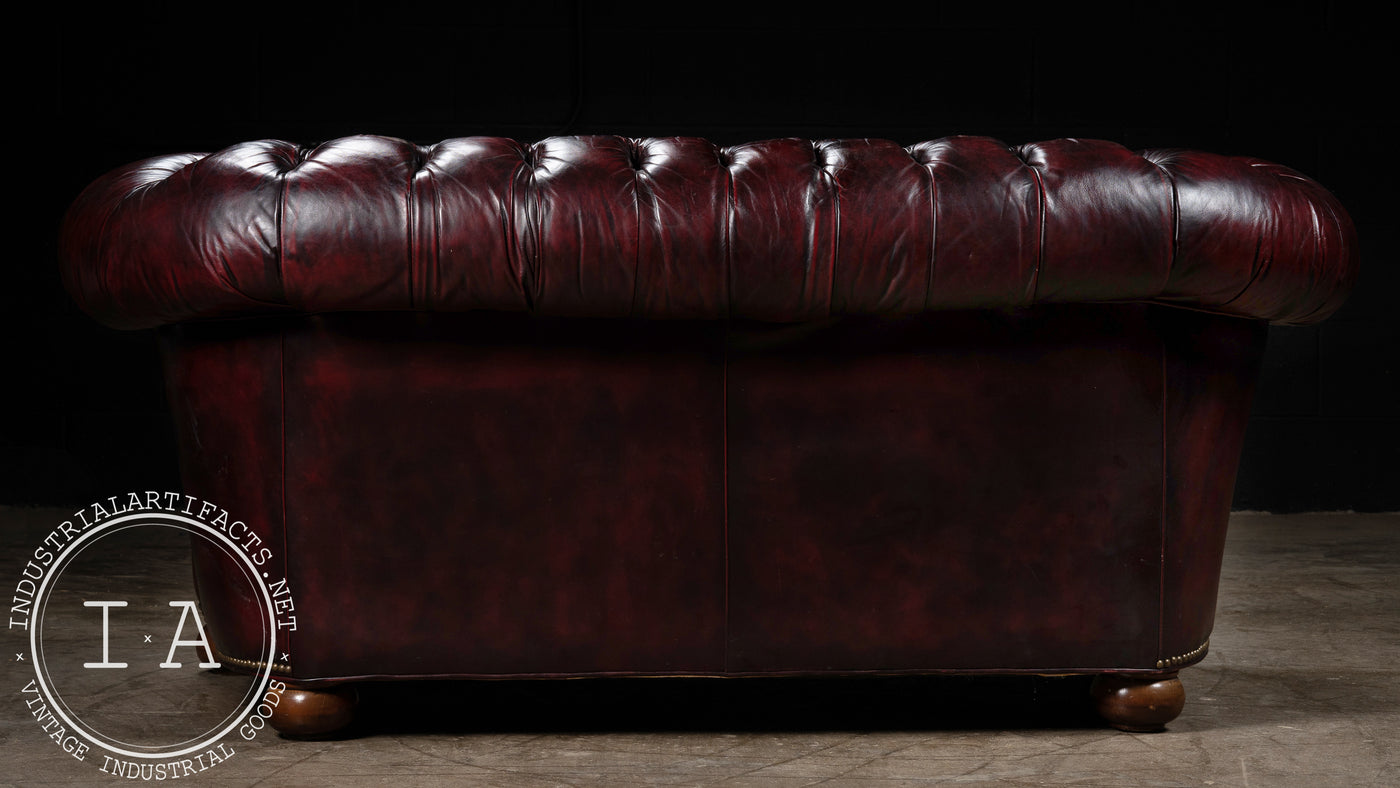 Tufted Leather Chesterfield in Oxblood