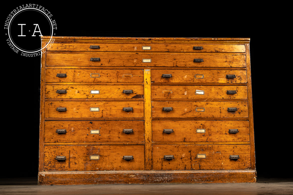 c. 1940 Wooden Laboratory Cabinet