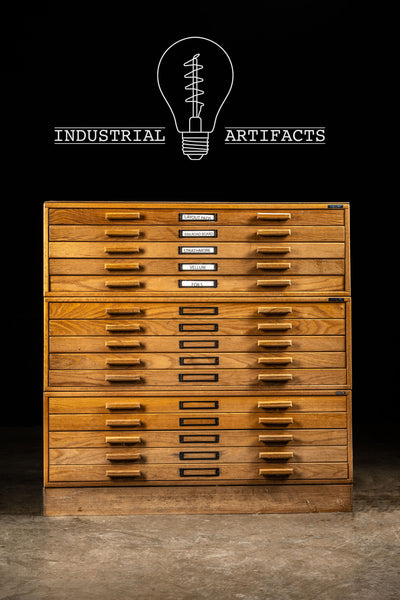Vintage Mayline Flat File Cabinet - 3 Stack
