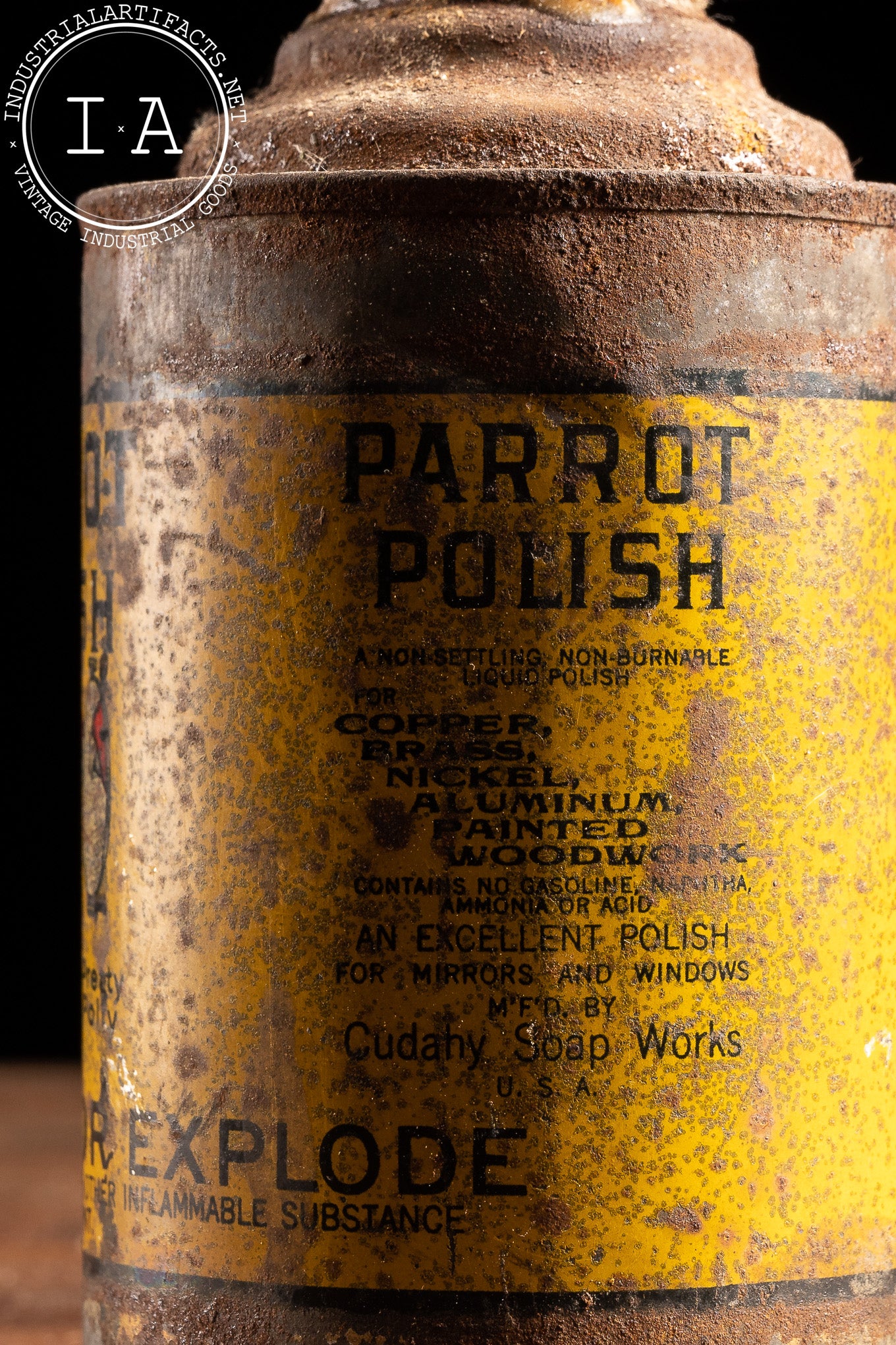Vintage Parrot Polish Can