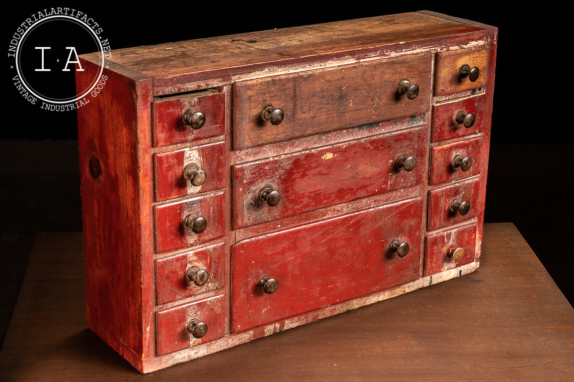 c. 1940 Small Parts & Jewelry Cabinet