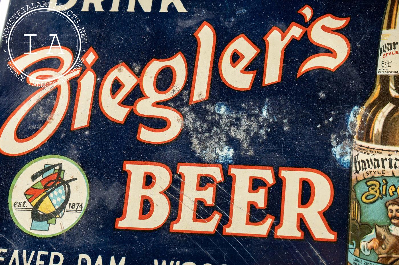 Vintage TOC Ziegler Beer Sign