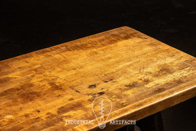 Vintage Industrial Butcher Block Coffee Table