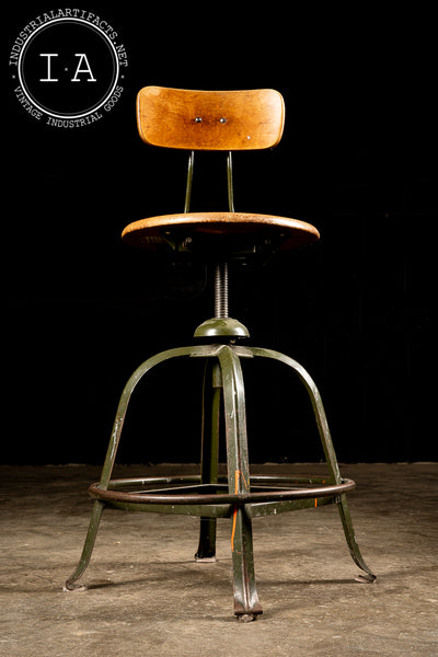 c. 1930 Industrial Steel Radio Machinist Chair