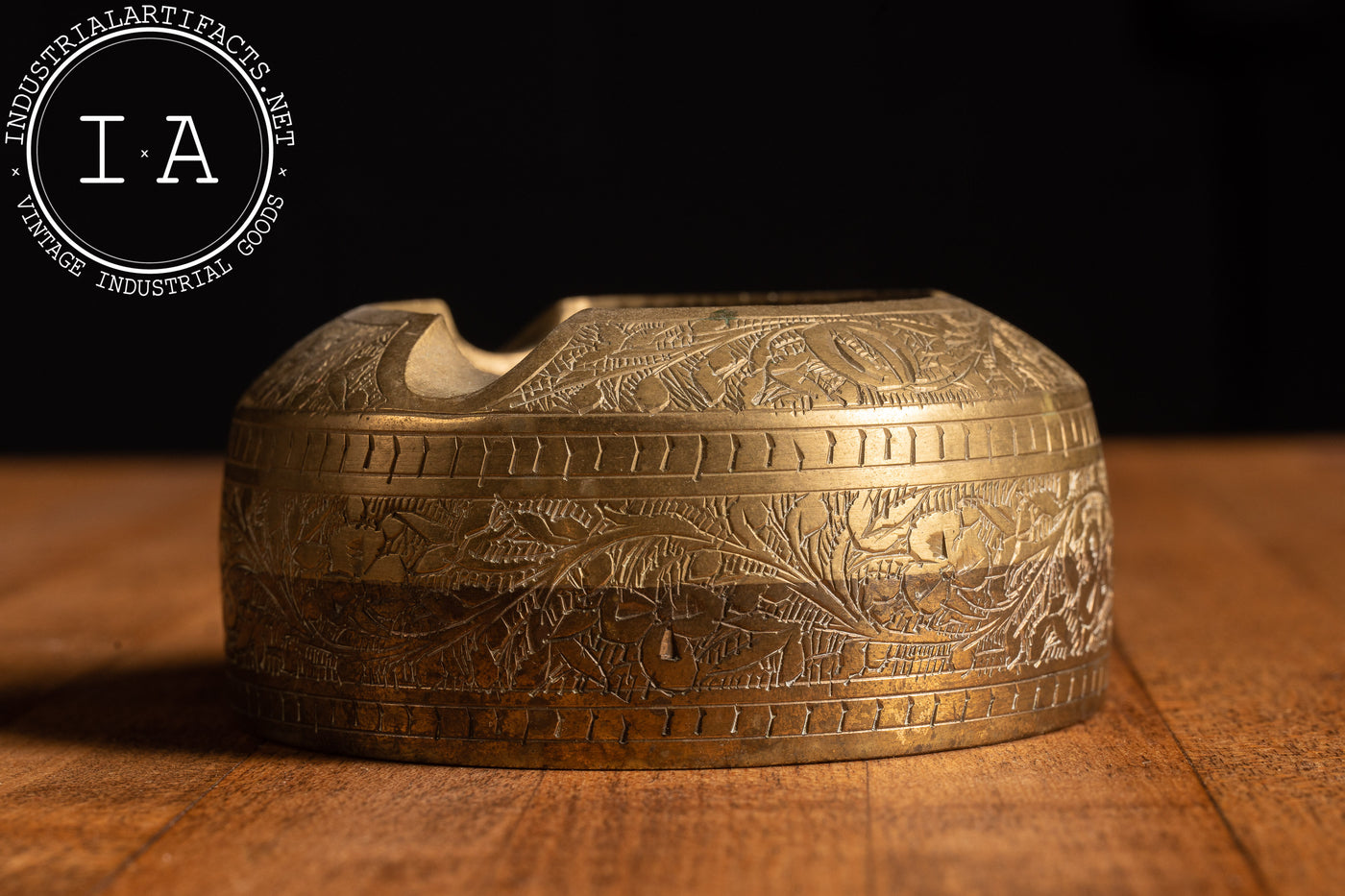 Vintage Brass Tabletop Ashtray