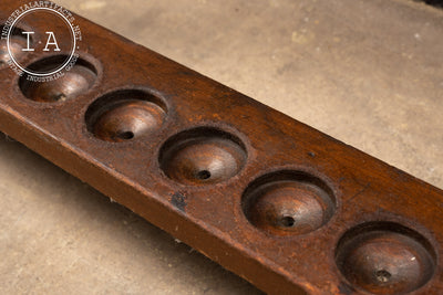 c. 1923 Brunswick Mahogany Billiards Cue Rack