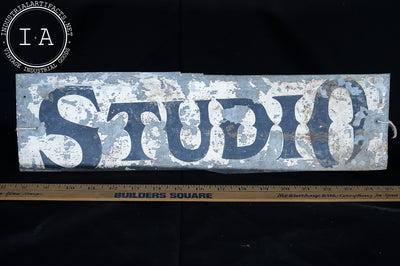 Antique Hanging Studio Sign