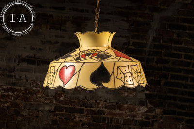 Vintage Painted Fiberglass Poker Pendant Lamp