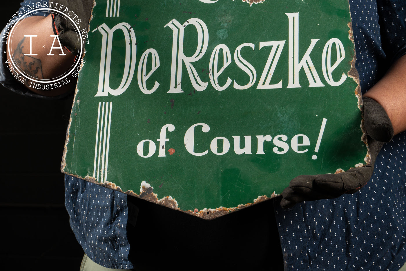 Antique De Reszke Cigarette DSP Sign