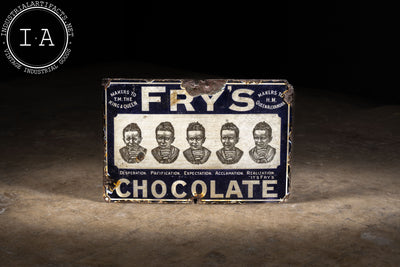 c. 1910 Frys Chocolate Metal Sign