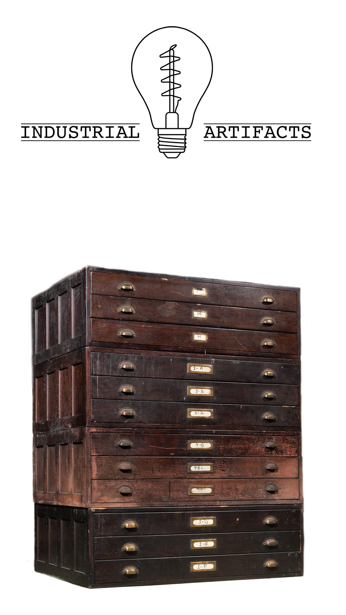 Early 20th Century 12 Drawer Industrial Flat File