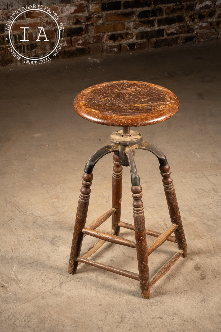 Antique Machinist Stool