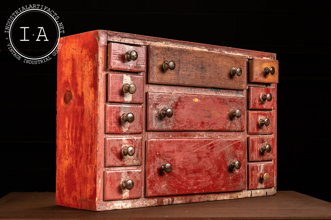 c. 1940 Small Parts & Jewelry Cabinet