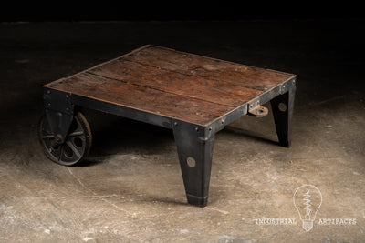 Industrial Antique Rolling Pallet Coffee Table