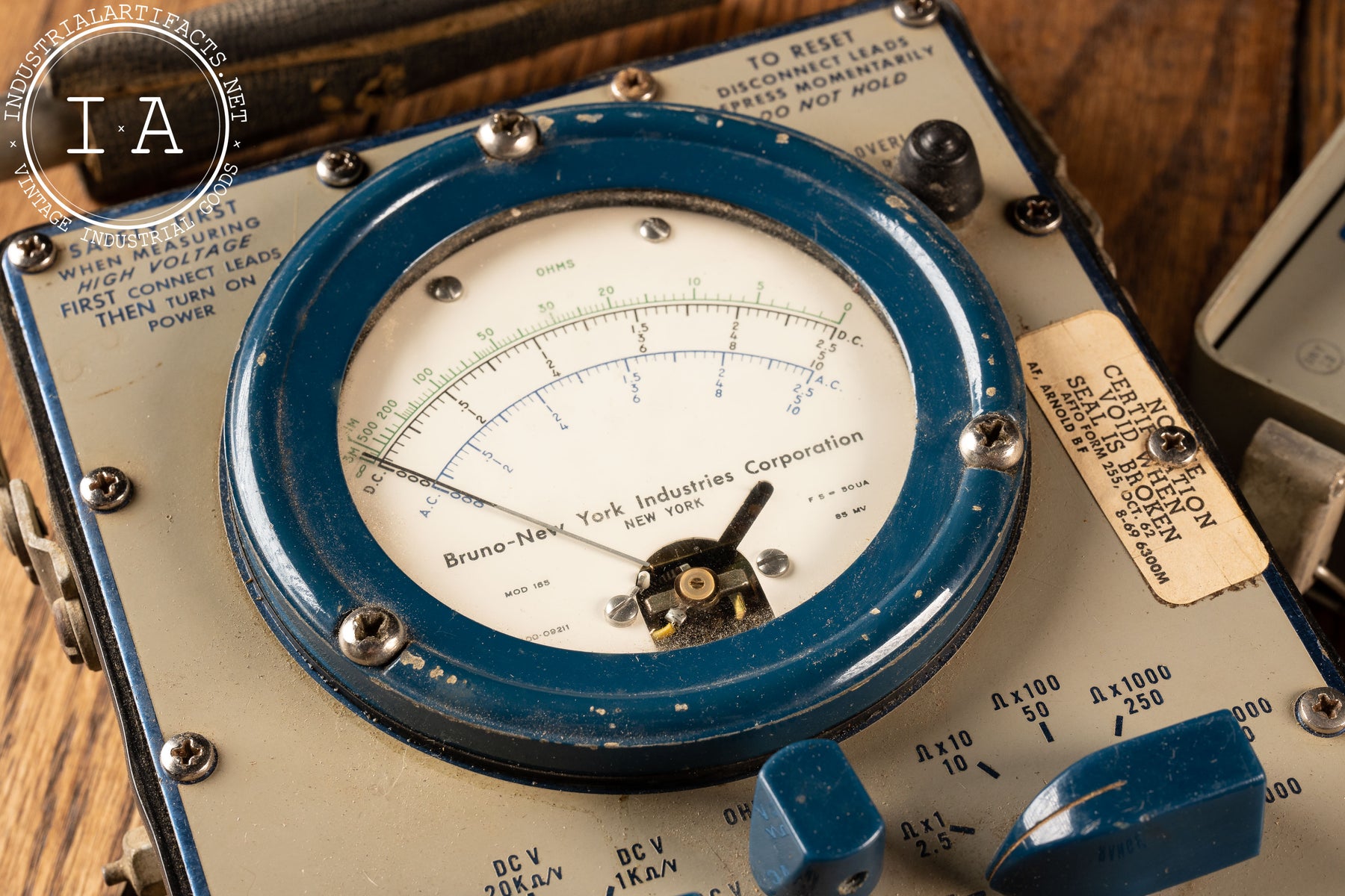 Vintage Industrial Analog Multimeter – Industrial Artifacts
