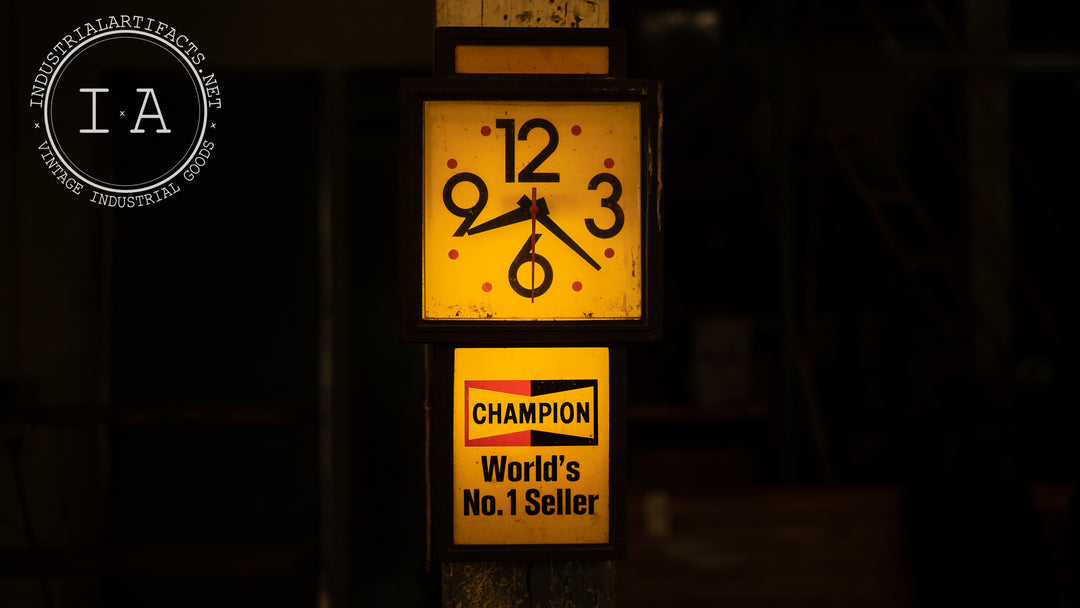 インテリア時計 CHAMPION vintage clock Vintage Champion Wall Clock – Industrial Artifacts