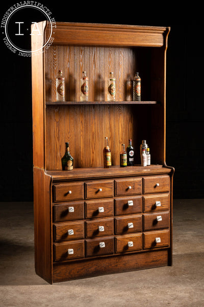 Early American Wooden Apothecary Hutch