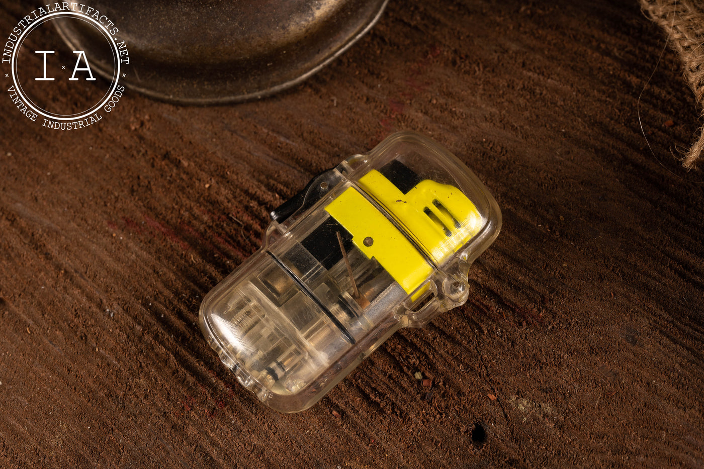 Vintage Yellow and Clear Craze Lighter