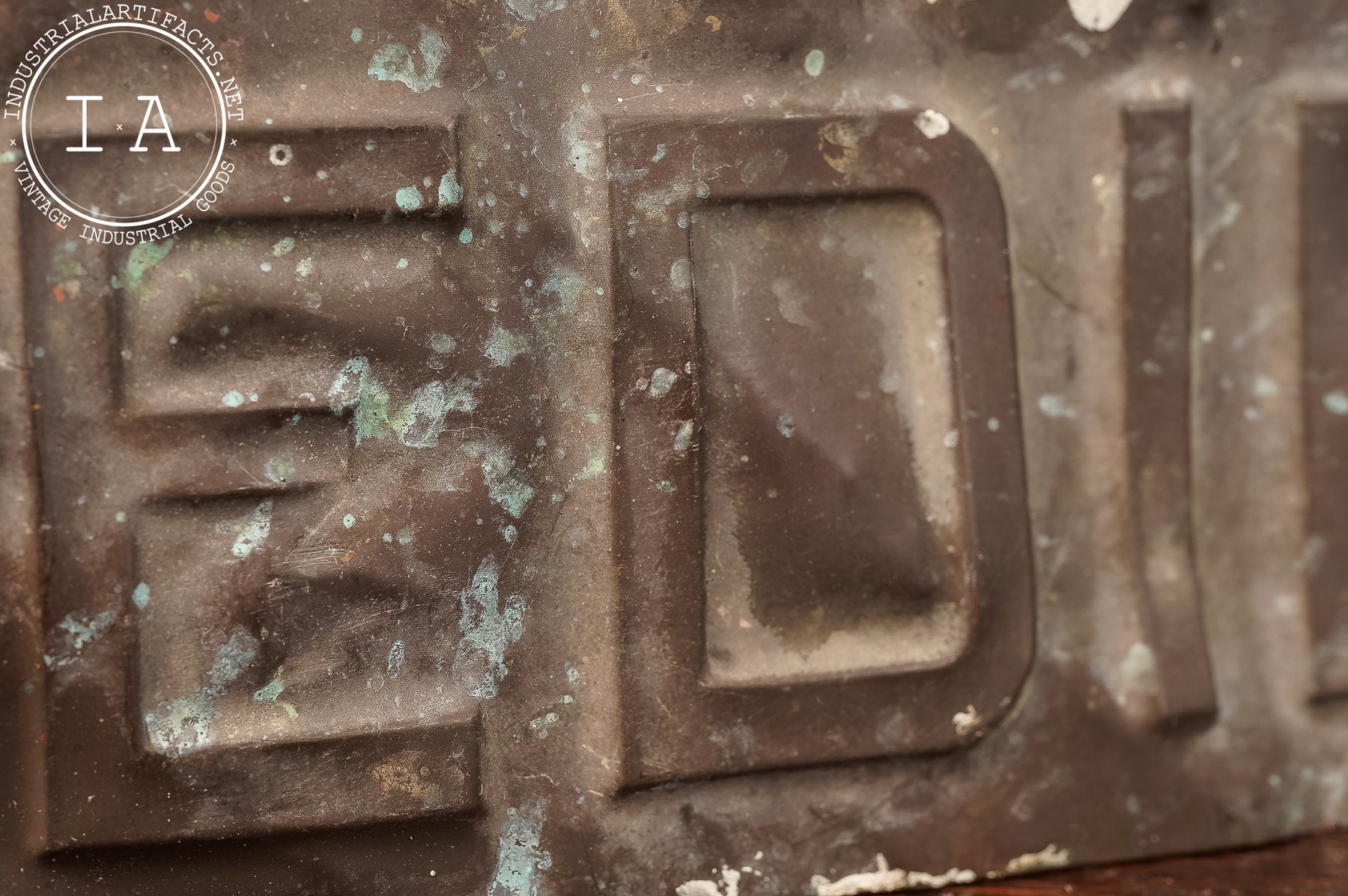 Vintage Edible Embossed Tin Sign – Industrial Artifacts