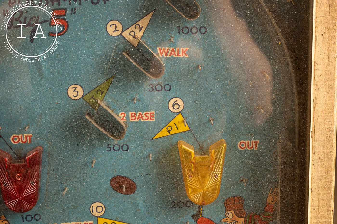 Antique Poosh-M-Up Electric Big 5 Pinball Game