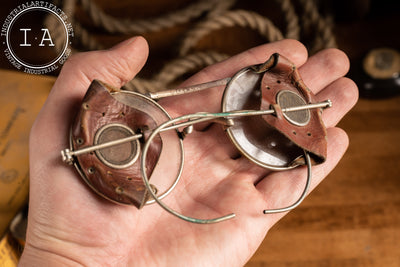 1800s Leather Aviation Goggles